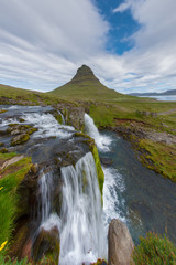 Kirkjufell waterfalls and mountain, Iceland