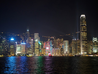 Hong Kong skyline.