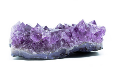 Amethyst on white background