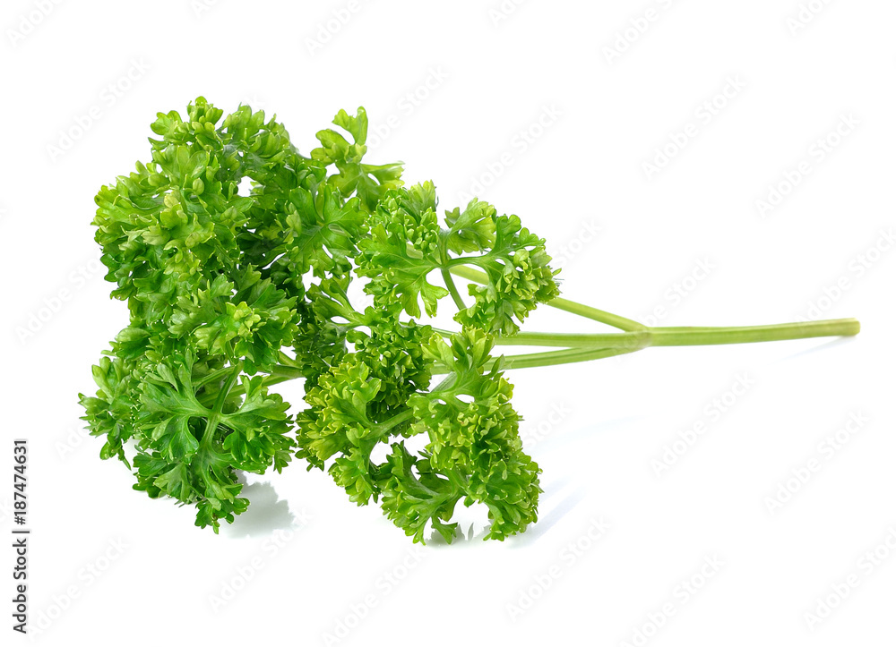 Sticker parsley isolated on a white background