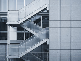 Architecture detail Glass Stairs Modern building exterior