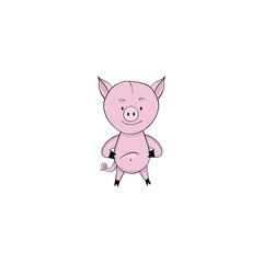 Pig cartoon icon