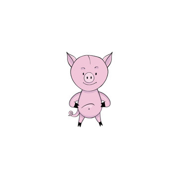 Pig cartoon icon