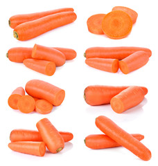 Carrots isolated on white background