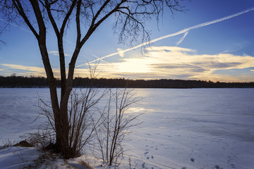 Frozen lake