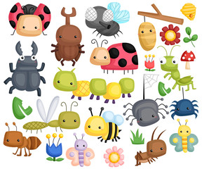 Fototapeta premium Bug vector set