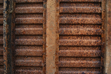 Rusty iron wall