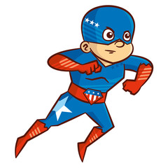 Superhero boy Cartoon character