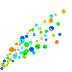 Vector Confetti Background Pattern. Element of design. Colored emoticons on a white background