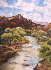 landscape watercolor
