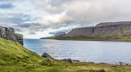 Fototapeta na wymiar Landscapes on the road along the Strandir Coast, West Fjords, Iceland