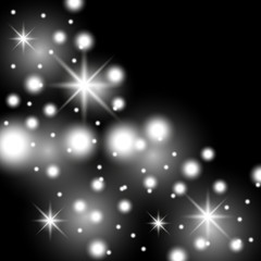 Fototapeta na wymiar Star way with sparkles, white color