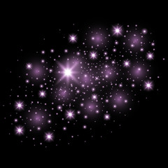 Obraz premium Abstract galaxy, purple color