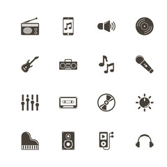 Fototapeta premium Music icons. Perfect black pictogram on white background. Flat simple vector icon.