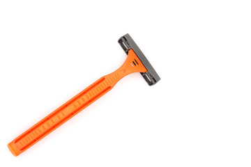 orange razor - studio shot isolated on white background.