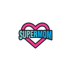 supermom love logo vector