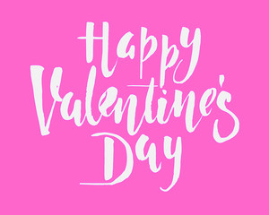 Happy Valentines Day Vintage Card With Vector Lettering