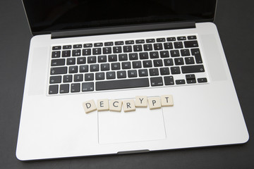 Decrypt text on a modern laptop.