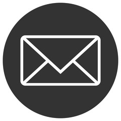 NEW MESSAGE ENVELOPE icon in circle. Vector.