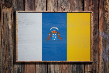 Wooden Canarias flag