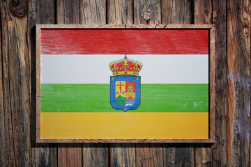 Obraz premium Wooden La Rioja flag