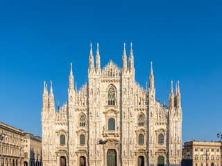 Fototapeta premium Duomo di Milano , the cathedral church of Milan, Lombardy, Northern Italy