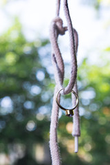 Diamond ring on a shoelace