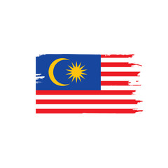 Malaysia flag, vector illustration