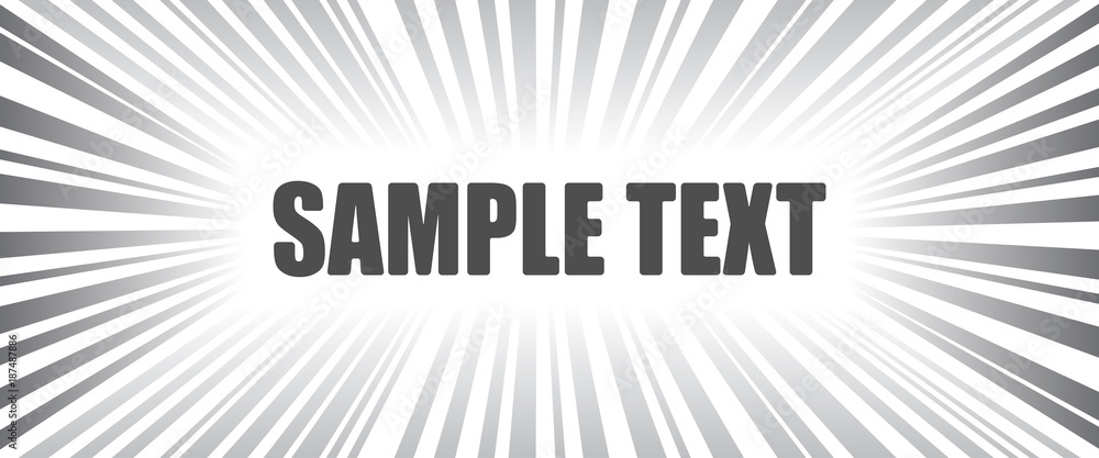 Poster text header with rays, sunlight, sunburst for your design.