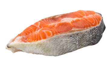 almon on a white background