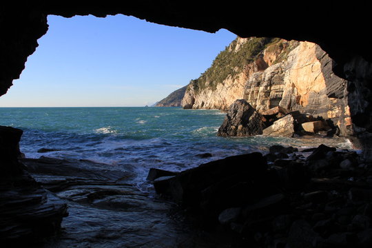 c&ocirc;te rocheuse de Ligurie, Portovenere, Italie
