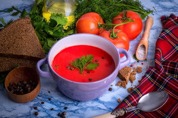 Tomato soup with basil