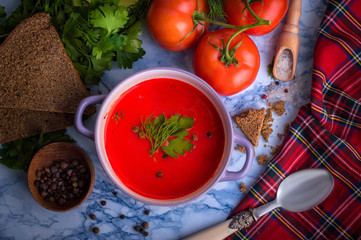 Tomato soup with basil