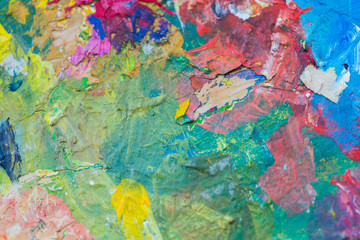 close up of colorful painting