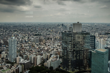 Aerial view of Tokyo city, Japan