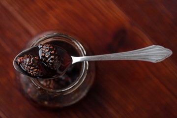 Delicious jam with the little pine cones