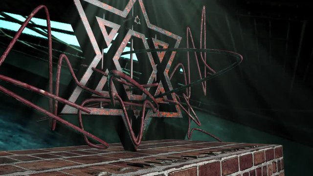 Holocaust memorial day symbol animation 3D