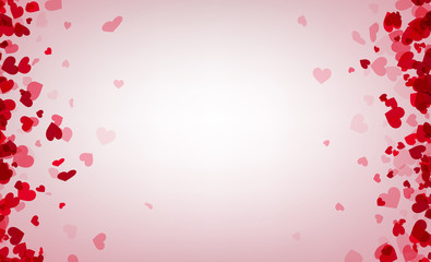 Fototapeta na wymiar Love valentine's background with pink hearts.
