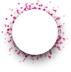 Love valentine's background with pink hearts.