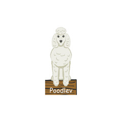Poodlev cartoon dog icon