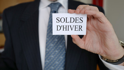 soldes d'hiver main d'homme