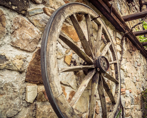 Old wagon wheel