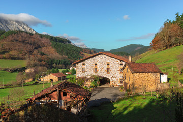 Typical Basque landscape between mountains © AnderArrieta