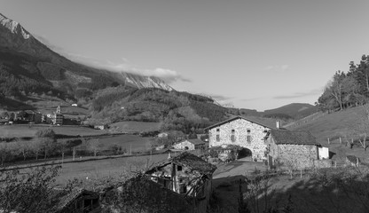 Typical Basque landscape between mountains © AnderArrieta