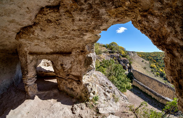 Ruins of cave-city Chufut-Kale, Crimea