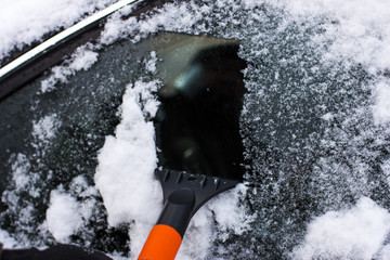 car, winter, people and vehicle concept