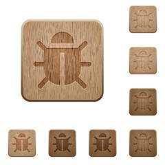 Computer bug wooden buttons