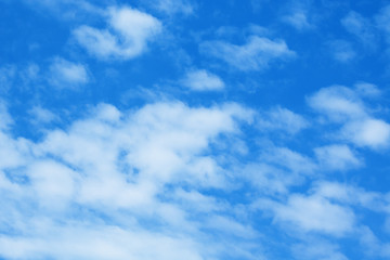 Blue summer sky with white clouds