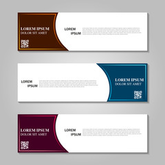 Vector abstract design banner template.