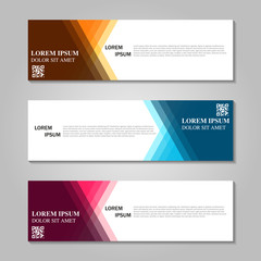 Vector abstract design banner template.